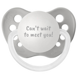 Can't wait to meet you! Baby Announcement Pacifier